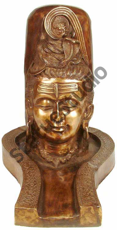 Large Size Brass Hindu Sacred And Pure ShivLing Shiva Lingam For Temple 2 Feet