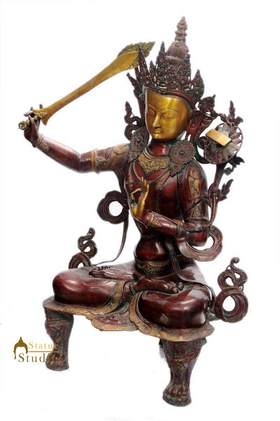 Vintage home garden décor tibet buddhism buddha tara figure goddess sculpture