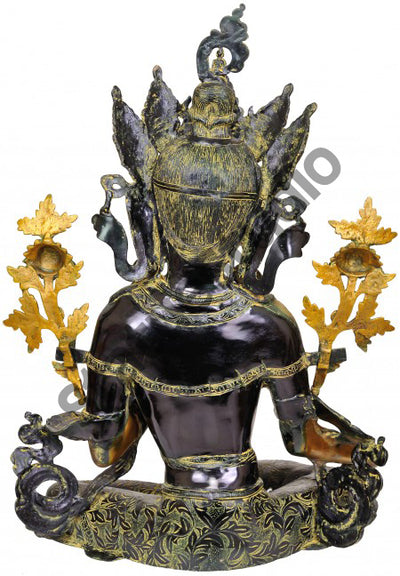 Large Size Brass Indian Art Goddess Green Tara Décor Gifting Sculpture 28"