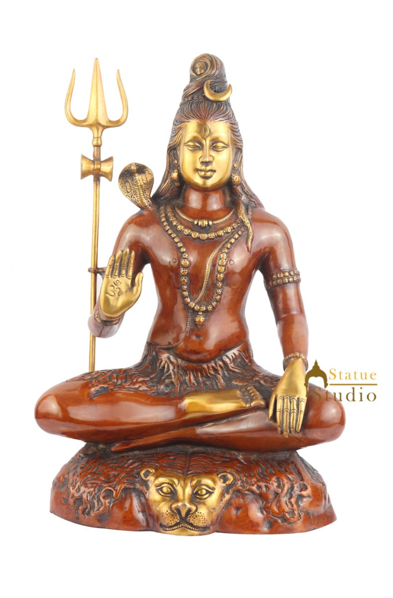 Indian Hindu Deity Lord Shankar Bhagwan Mahayogi Shiva Idol For Sale Large 24"