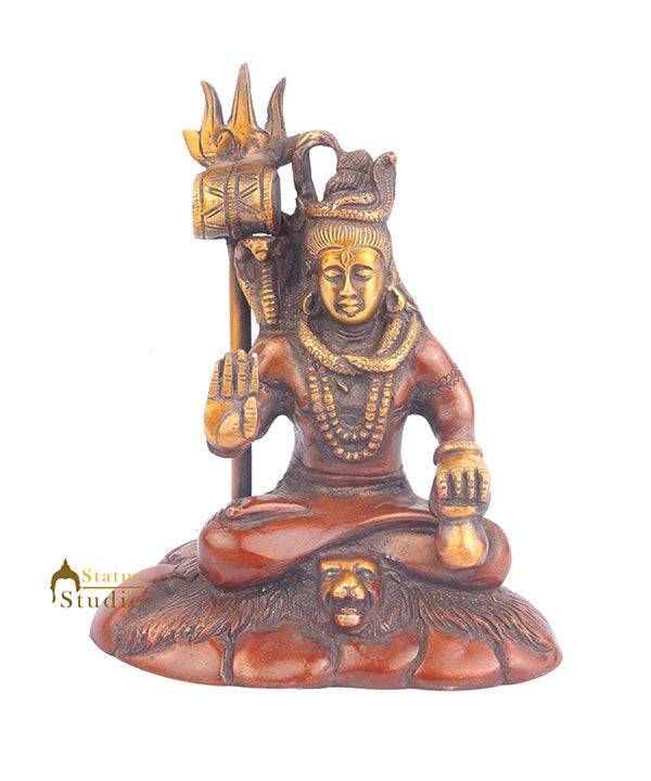 Indian Hindu God Mahayogi Blessing Lord Shiva Idol Statue Figurine 6"