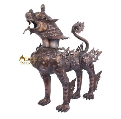 Chinese Japanese Lion Fengshui Vastu Home Garden Décor Large Size Figurine 22"