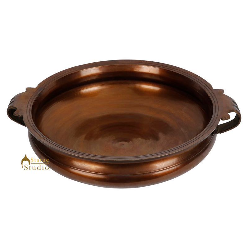 Fine Brass Metal Traditional South Indian Bronze Style Urli Varpu Décor Bowl