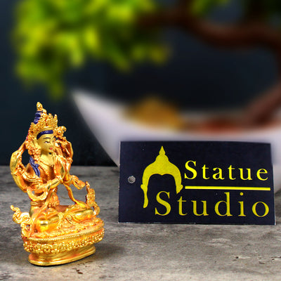Gold Gilt Buddha Statue Avalokiteshvara Copper Patan Made Nepali Chenrezig Idol