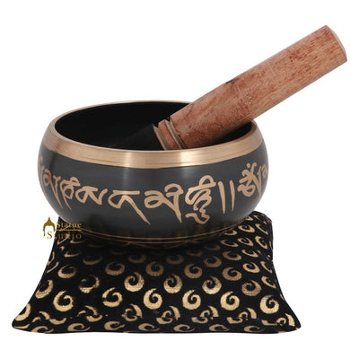 Nepal Brass Chakra Prayer Handmade Healing Singing Bowl Buddhist Yoga Meditation