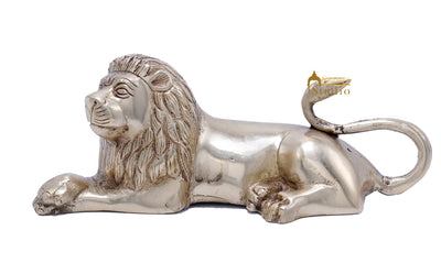 Brass Sitting Lion Showpieces For Home Office Desk Table Décor Statue