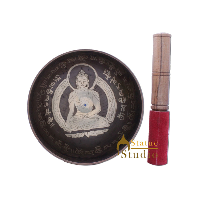Bronze Singing Bowl Tibet Himalyan Buddha Chakra Prayer Yoga Healing Meditation