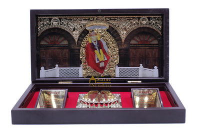 Sai Baba Charan Paduka Pooja Item For Temple Puja Decorative Gift Showpiece