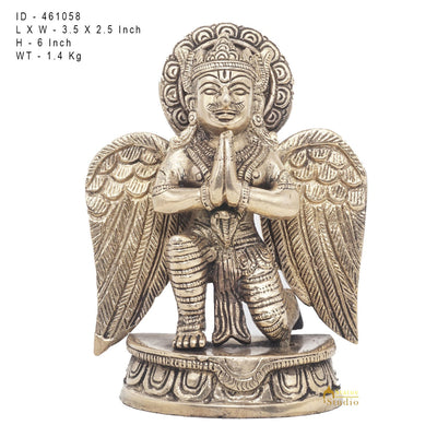 Brass Garuda Idol Vishnu Vehicle Eagle Murti Home Décor Feng Shui Vastu Statue