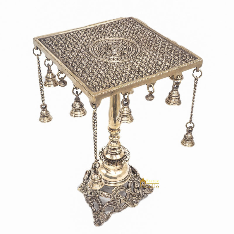 Brass Antique Side Table Furniture For Home Office Décor Showpiece 15"