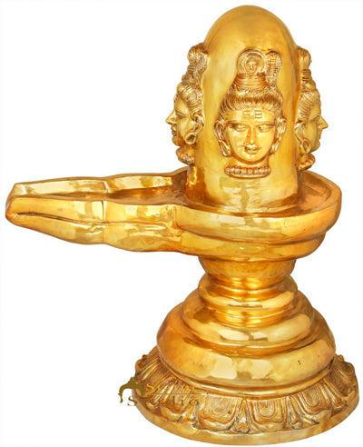 Brass Very Large Size Shiva Lingam Idol Shivling Statue Home Temple Décor 3 Feet