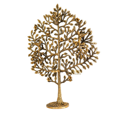 Brass Antique Tree Showpiece For Home Table Décor With TeaLight Candle Holder 22"