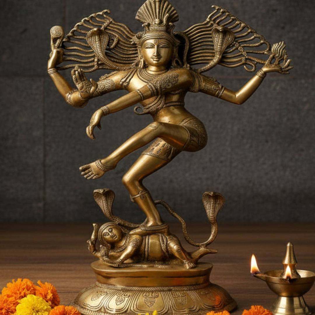 Brass Large Nataraja Idol Dancing Shiva For Home Decor Sculpture 30 Inch