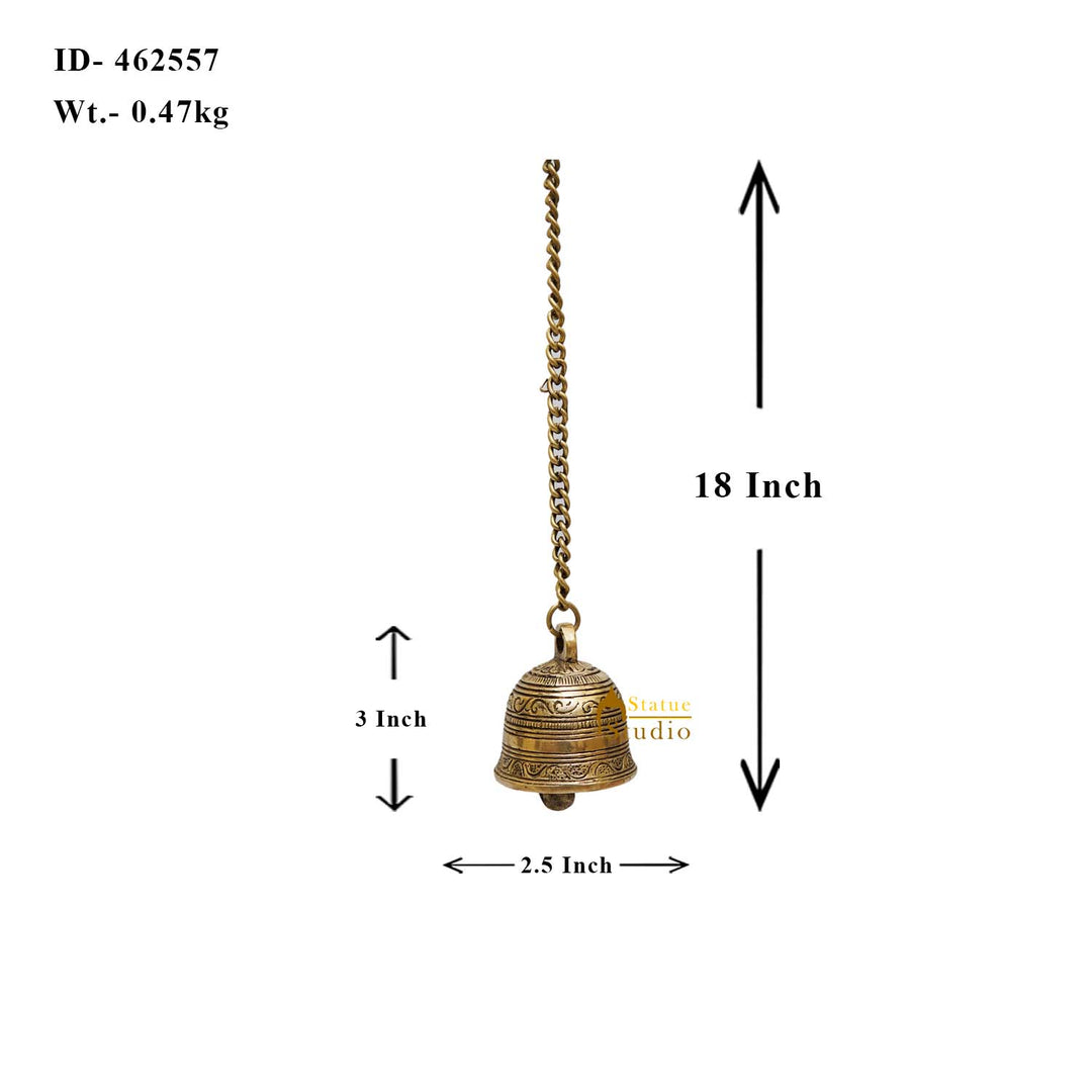 2 Inch Bell Brass Engraved Hanging Bell 2.5 inch diameter – StatueStudio
