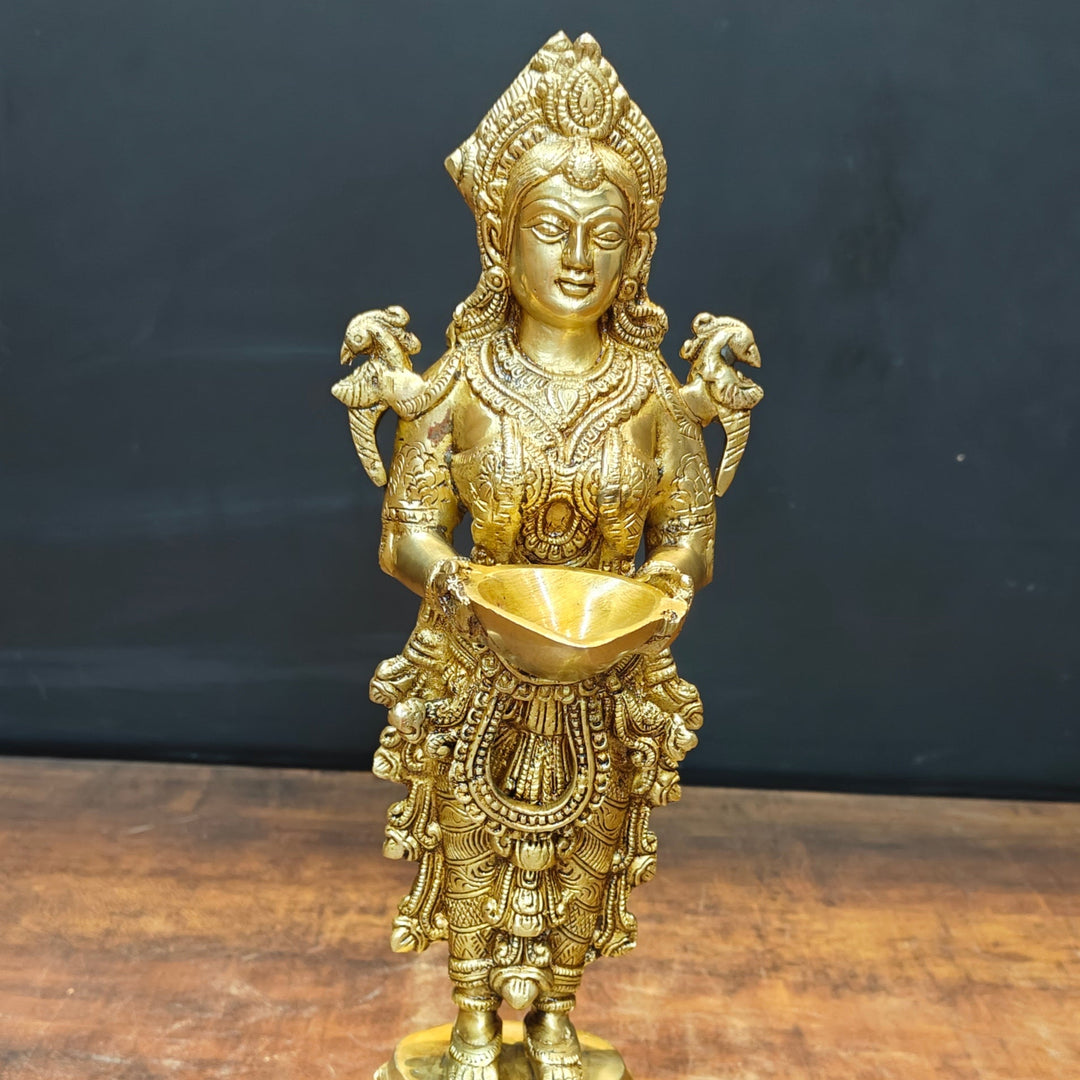 Brass Deeplakshmi Statue Showpiece For Home Decor 15 Inch