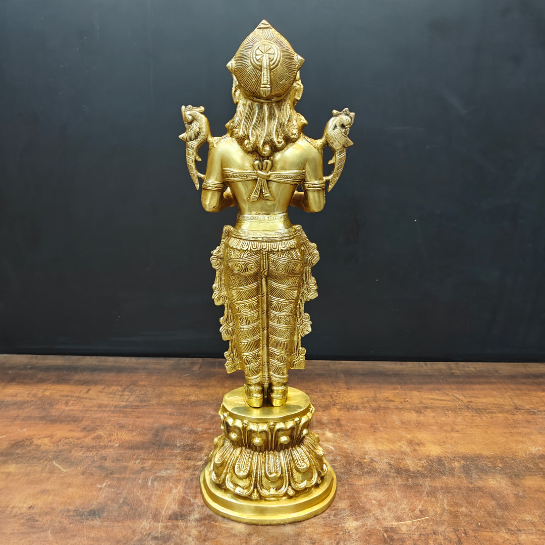 Brass Deep Lakshmi Sculpture Showpiece 25 Inch