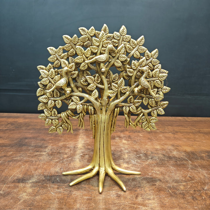 Brass Handcrafted Kalpavriksha Life Of Tree Decorative Showpiece 12 Inch
