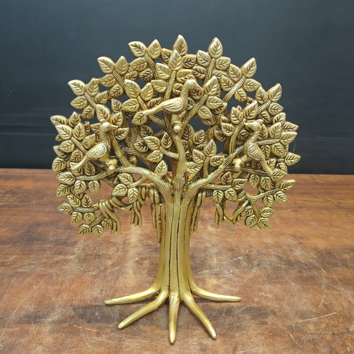 Brass Handcrafted Kalpavriksha Life Of Tree Decorative Showpiece 12 Inch