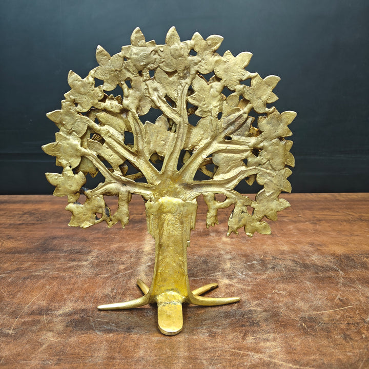 Brass Handcrafted Kalpavriksha Life Of Tree Decorative Showpiece 12 Inch