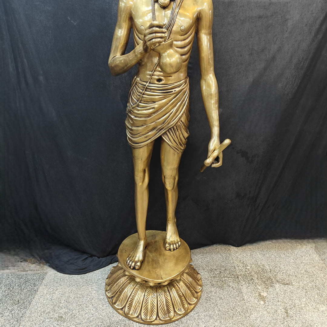 Brass Large Hindu Lord Swami Narayan Statue Nilkanth Varni 6.5 Feet
