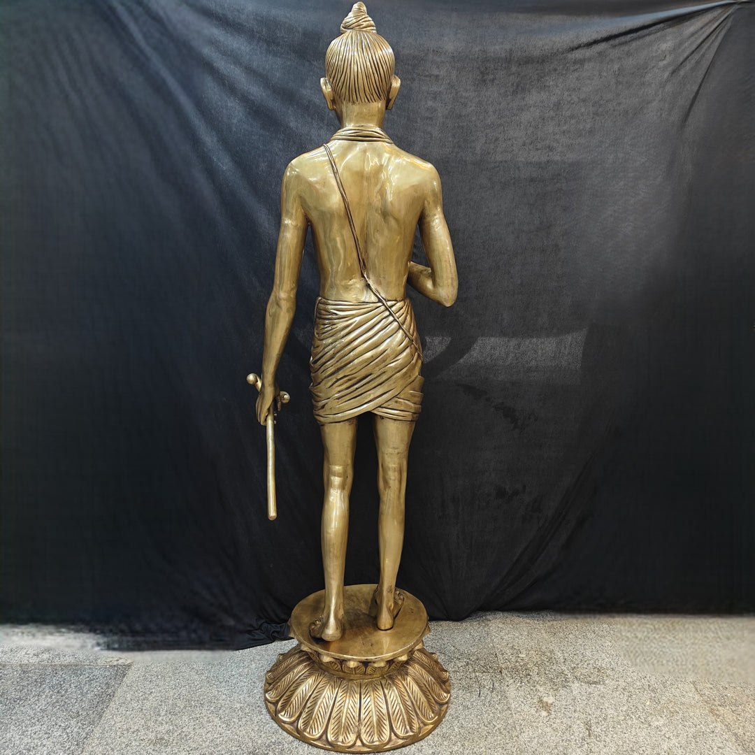 Brass Large Hindu Lord Swami Narayan Statue Nilkanth Varni 6.5 Feet