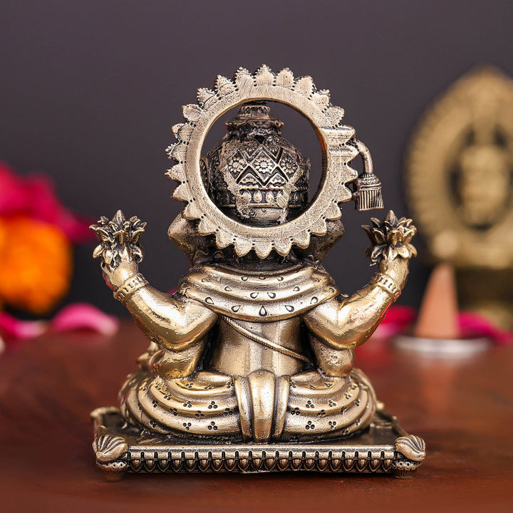 Brass Superfine Dagduseth Ganesha Idol 3 Inch