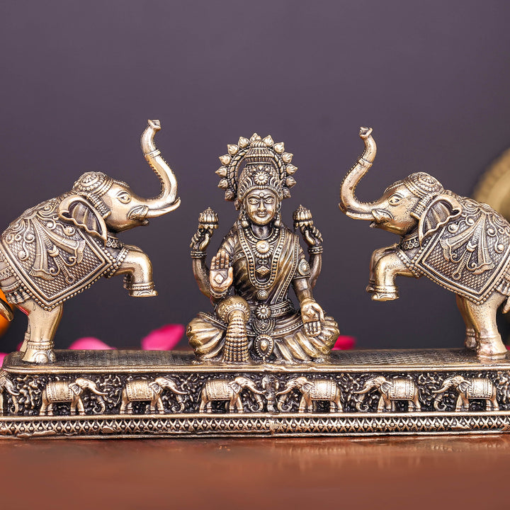 Brass Superfine Goddess Gajalakshmi Idol 6 Inch