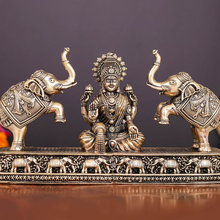 Brass Superfine Goddess Gajalakshmi Idol 8 Inches