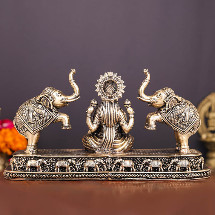 Brass Superfine Goddess Gajalakshmi Idol 8 Inches
