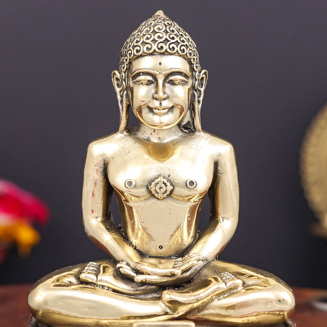 Brass Superfine Jain Bhagawan Shri Mahavir Swami 4 Inch