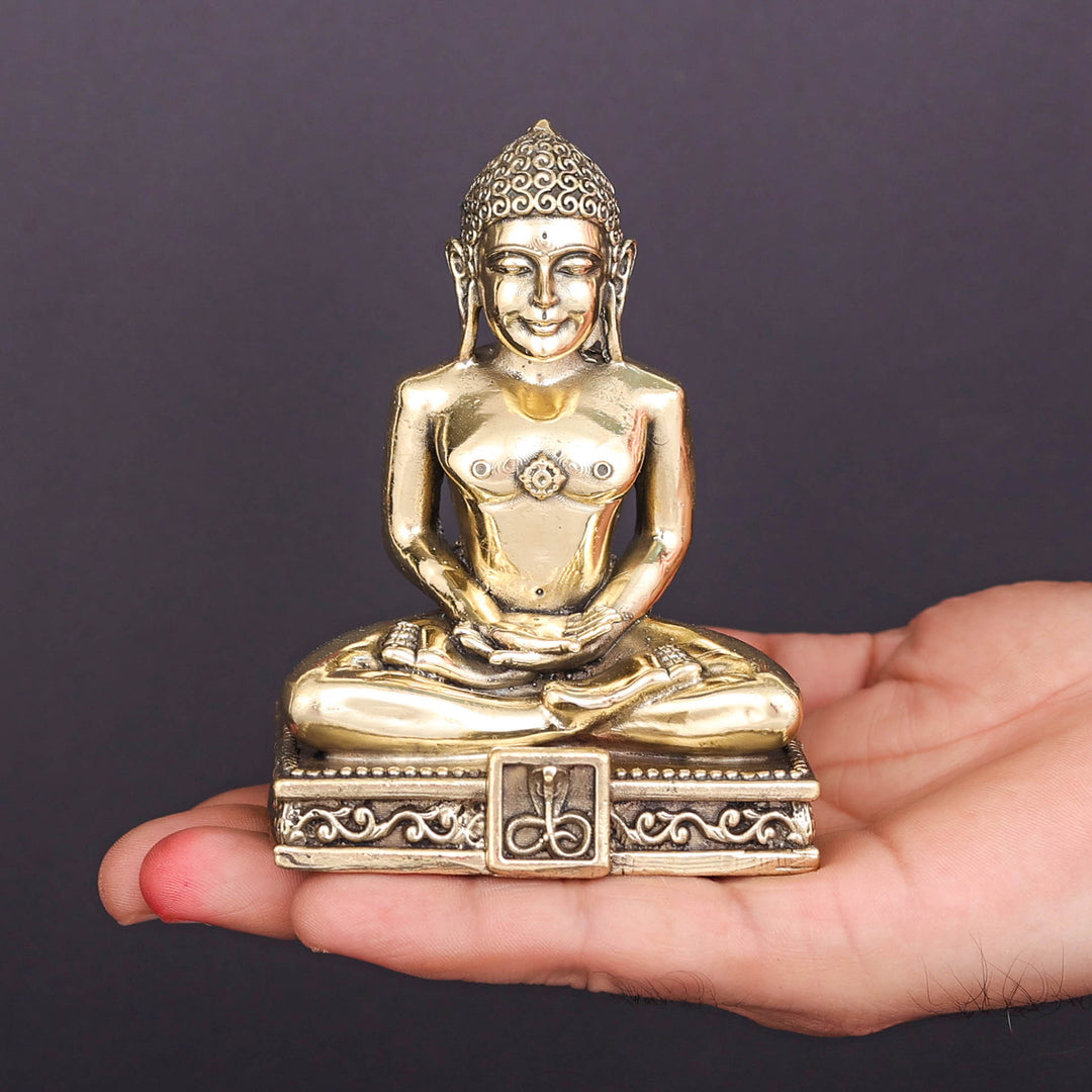 Brass Superfine Jain Bhagawan Shri Mahavir Swami 4 Inch