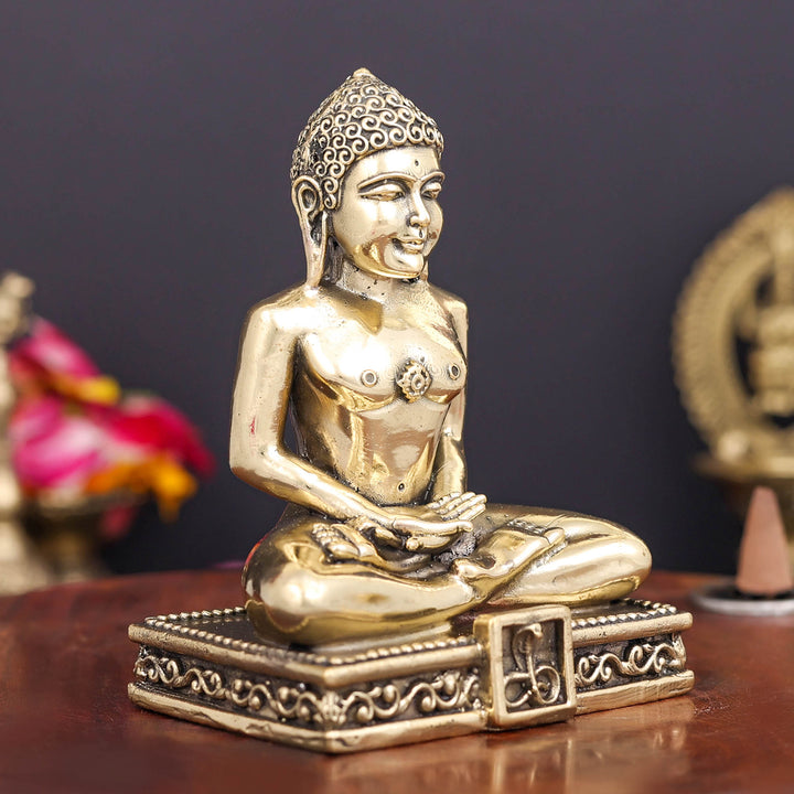 Brass Superfine Jain Bhagawan Shri Mahavir Swami 4 Inch