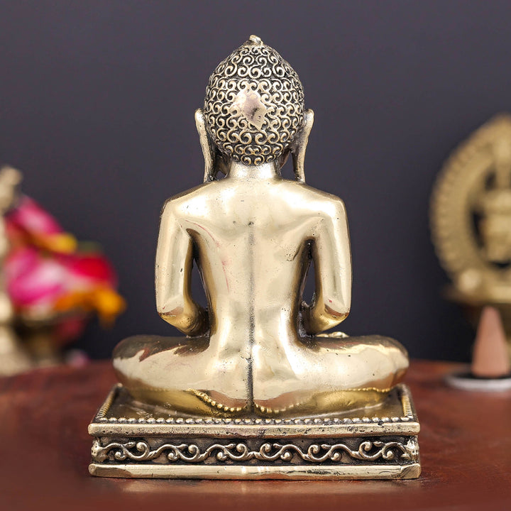 Brass Superfine Jain Bhagawan Shri Mahavir Swami 4 Inch