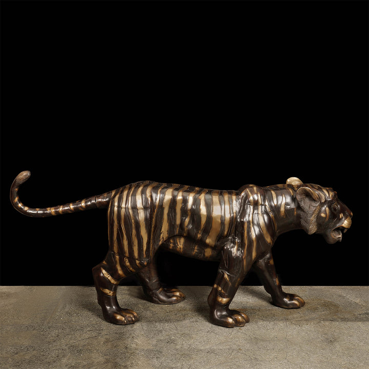 Brass Large Size Tiger Statue Figurines Decor 70 Inches