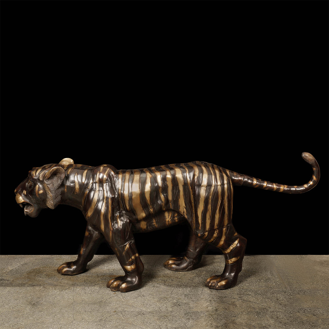 Brass Large Size Tiger Statue Figurines Decor 70 Inches