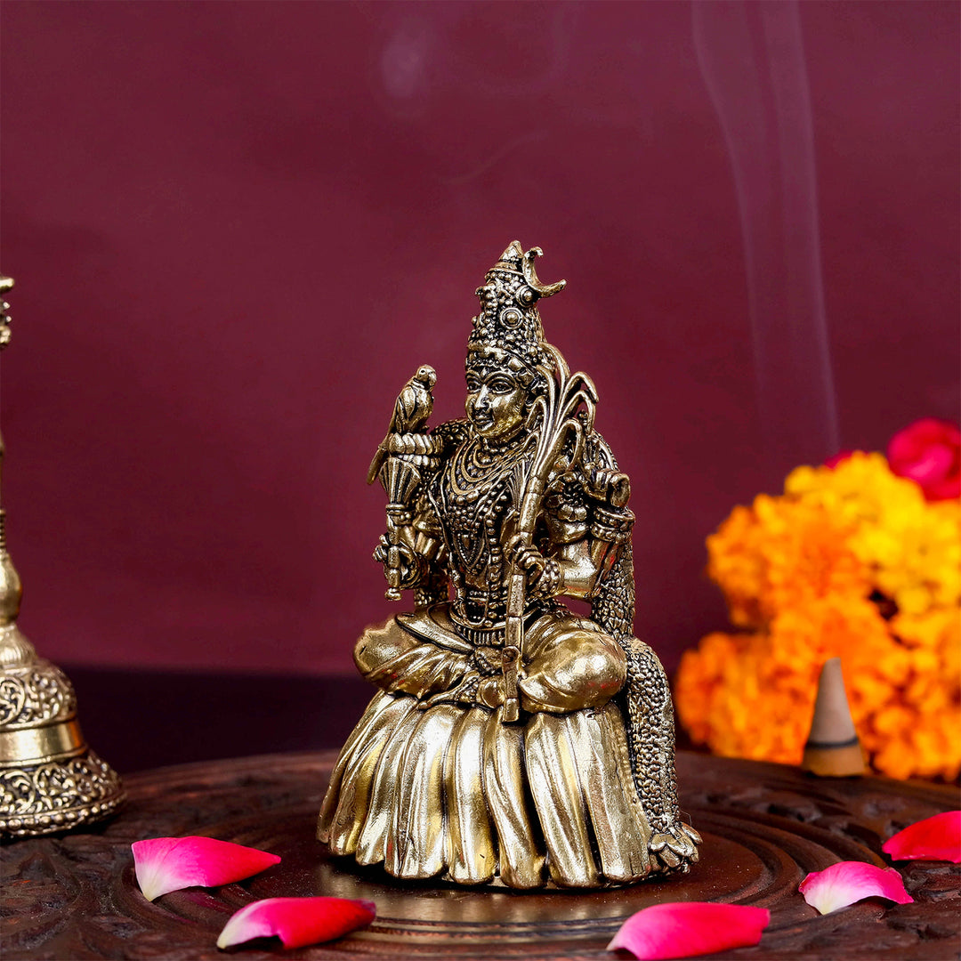 Brass Superfine Lalita Devi Rajarajeshwari Idol kamakshi amman 4 Inch