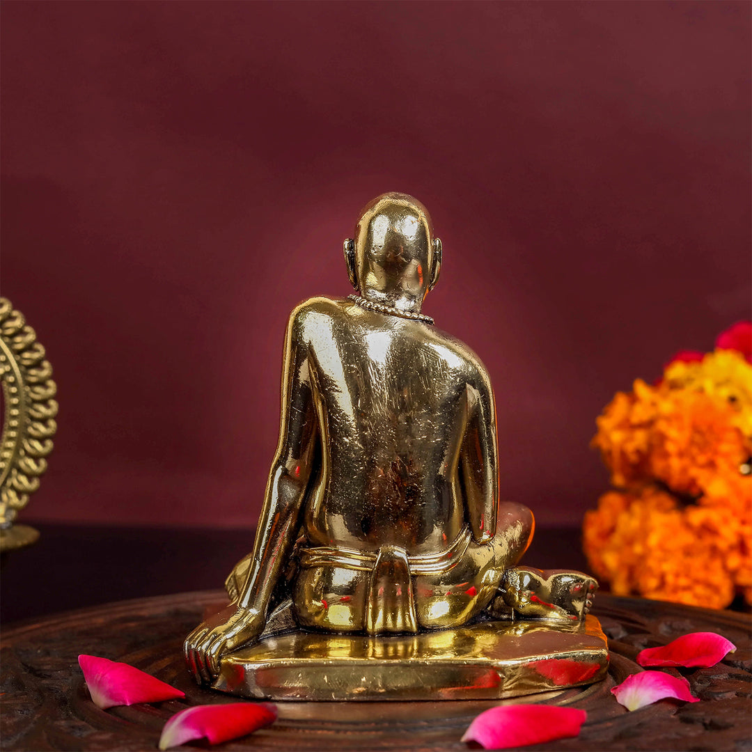 Brass Superfine Shri Swami Samarth Maharaj Statue (Swami of Akkalkot) 4 Inch
