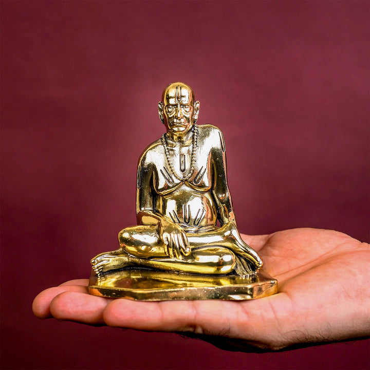 Brass Superfine Shri Swami Samarth Maharaj Statue (Swami of Akkalkot) 4 Inch