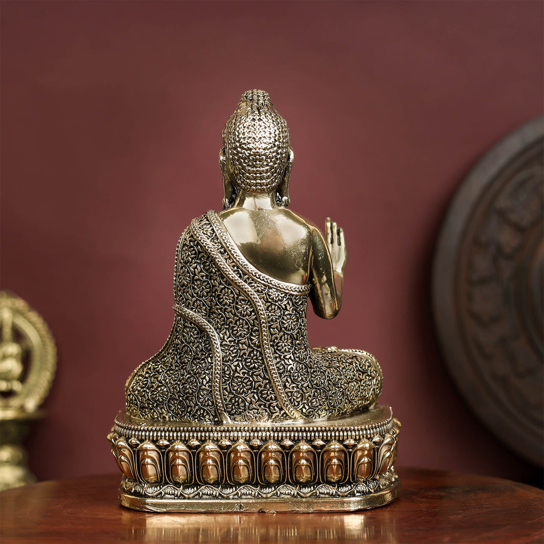 Brass Superfine Blessing Buddha Statue 6 Inch