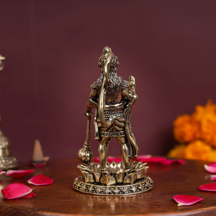 Brass Superfine Standing Hanuman Idol 4 Inch