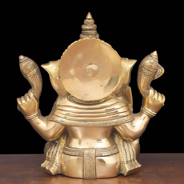 Brass Ganesha Idol For Home Decor Showpiece 1 Feet