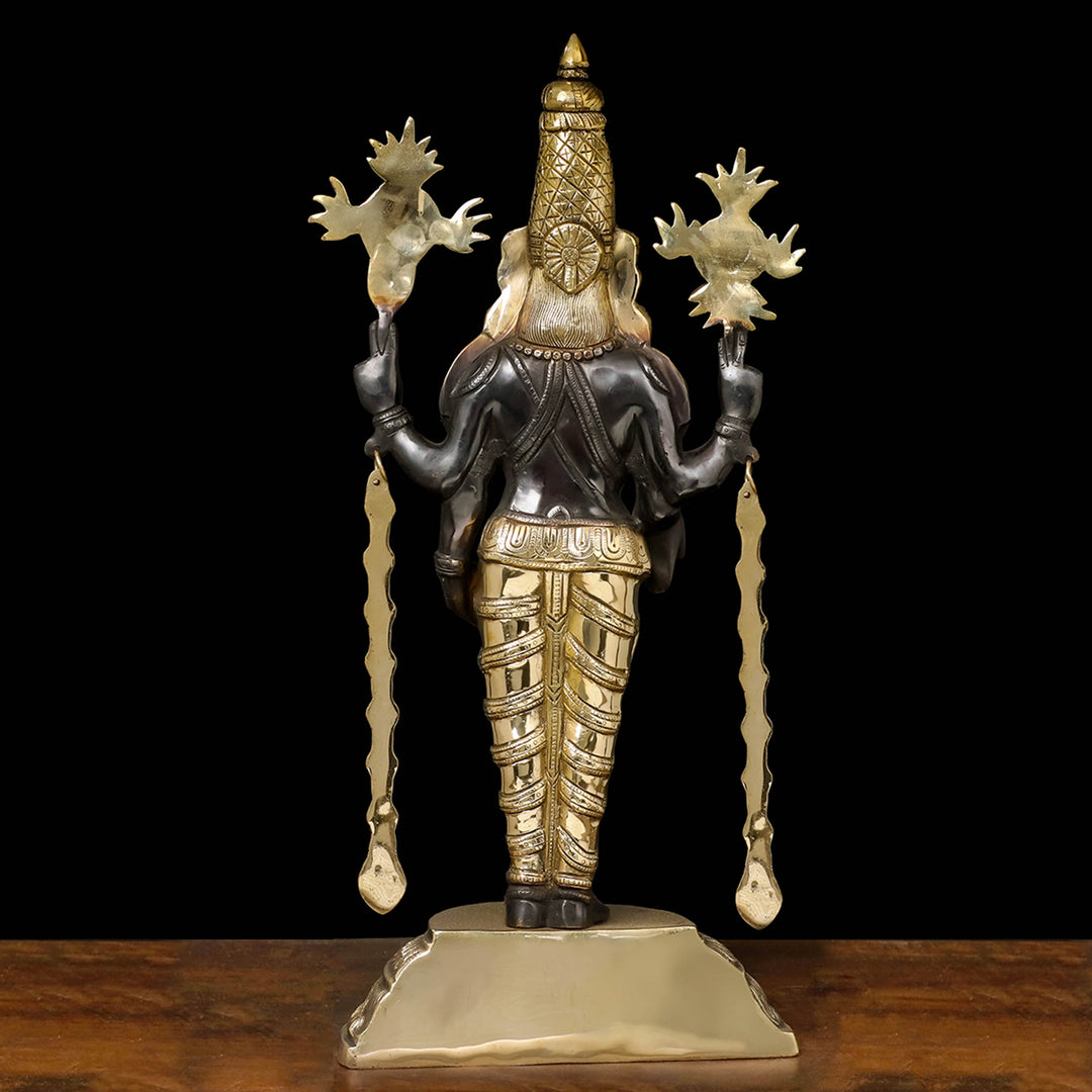 Brass Tirupati Balaji Idol Lord Venkateshwara Antique Finish 2 Feet