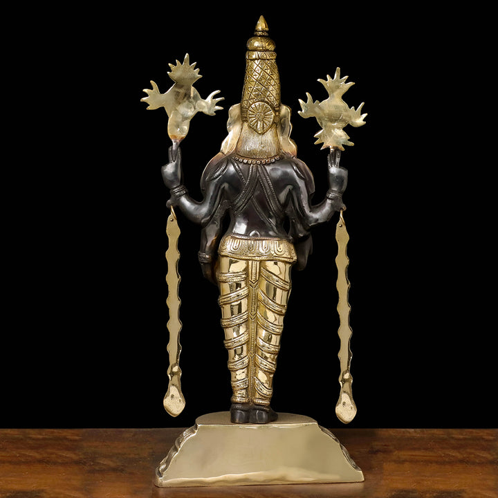 Brass Tirupati Balaji Idol Lord Venkateshwara Antique Finish 2 Feet