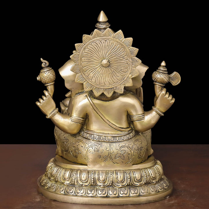 Brass Lord Ganesha Statue For Home Decor 14 Inches
