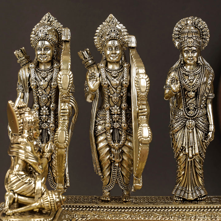 Brass Superfine Ram Darbar Idol Rama Family Statue 7 Inches
