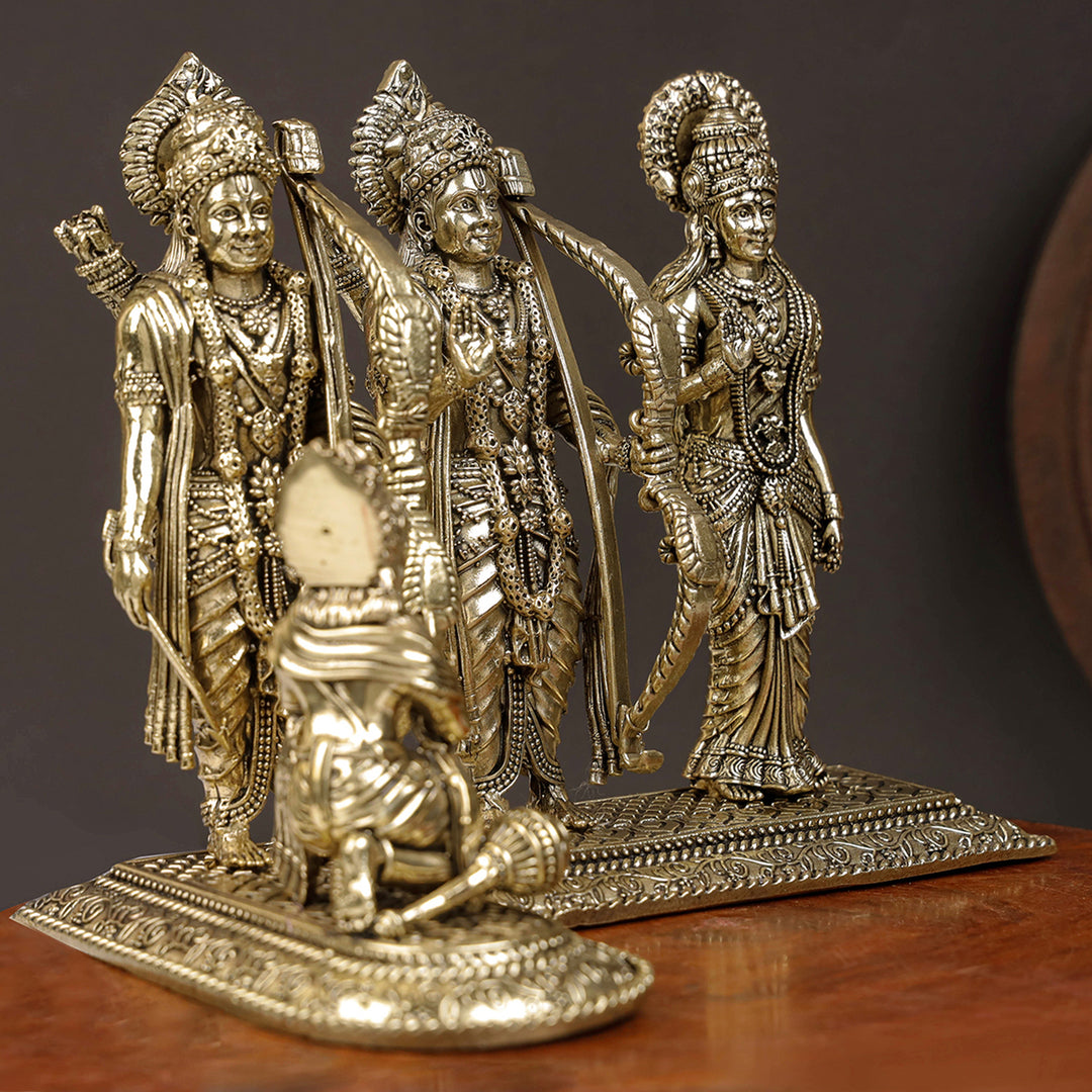 Brass Superfine Ram Darbar Idol Rama Family Statue 7 Inches