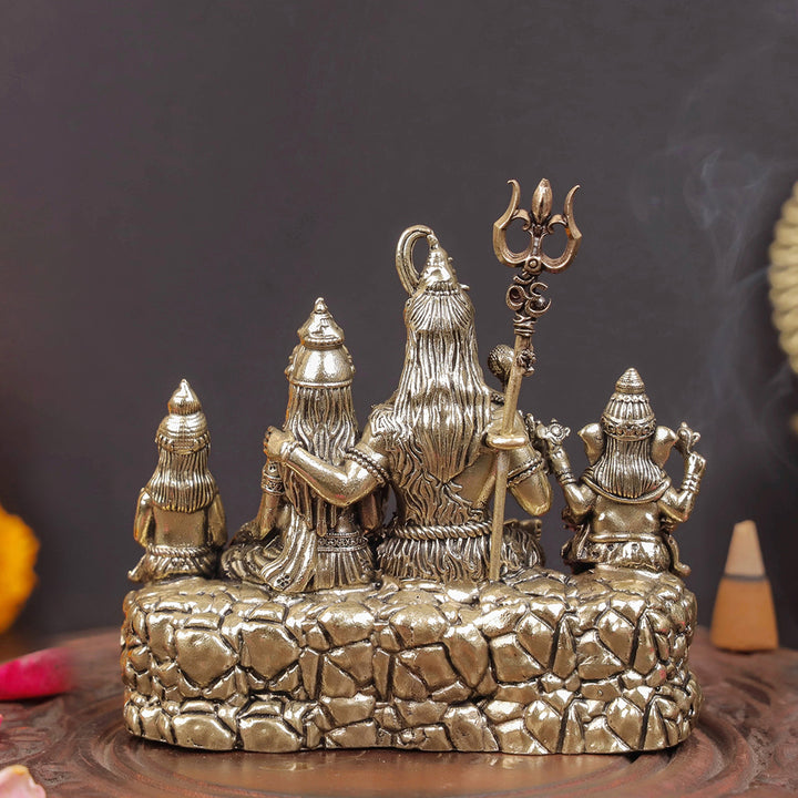 Brass Superfine Complete Shiv Parivar Idol 4 Inch