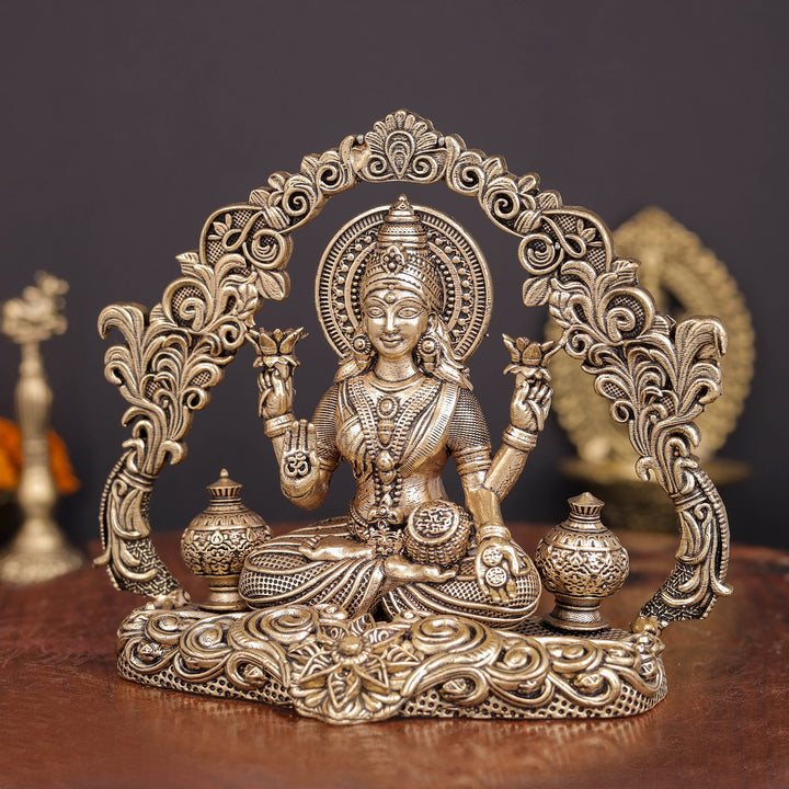 Brass Antique Lakshmi Idol with Arch (Wall Hanging) 4.2"