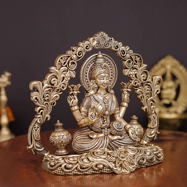 Brass Antique Lakshmi Idol with Arch (Wall Hanging) 4.2"