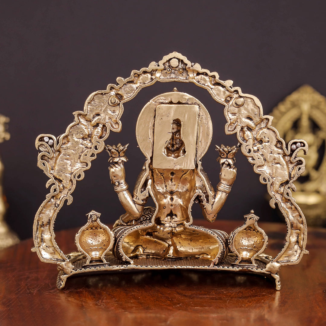 Brass Antique Lakshmi Idol with Arch (Wall Hanging) 4.2"